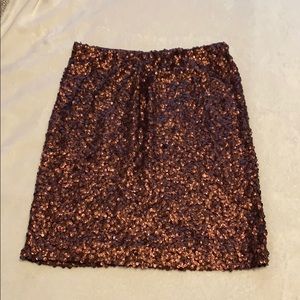 Burgundy sequin skirt